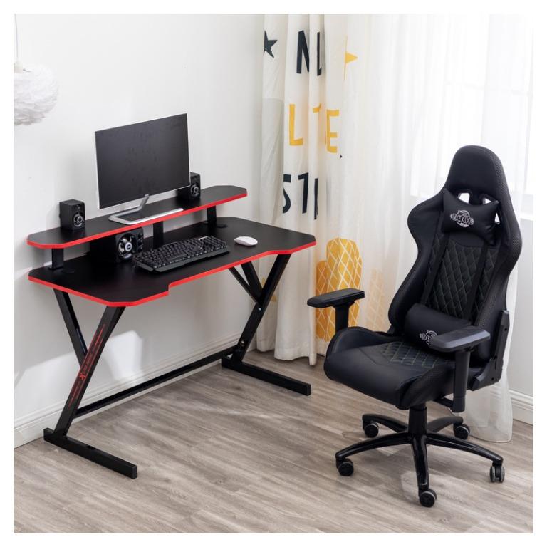 Twostorey PC Gaming Desk Gaming Computer Desk, Furniture & Home Living