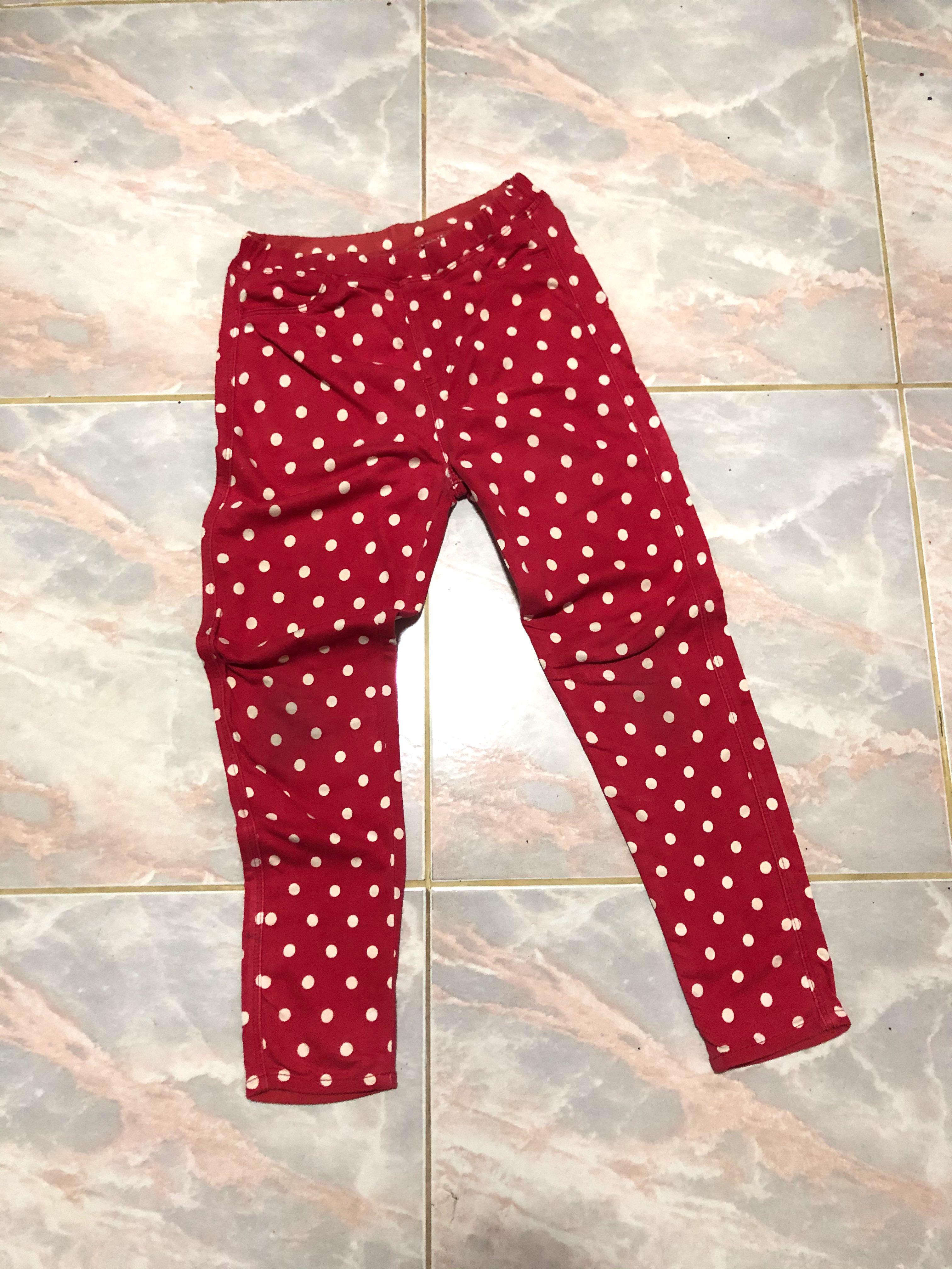 girls red jeans