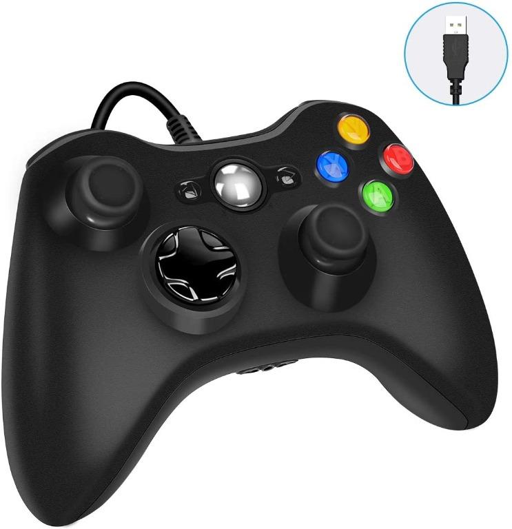 Xbox 360 Wired Game Controller Yaeye Usb Wired Gamepad Controller For Microsoft Xbox 360 Pc Windows 7 8 10 With Dual Vibration Turbo Trigger Buttons Black 2 2m Electronics Others On Carousell