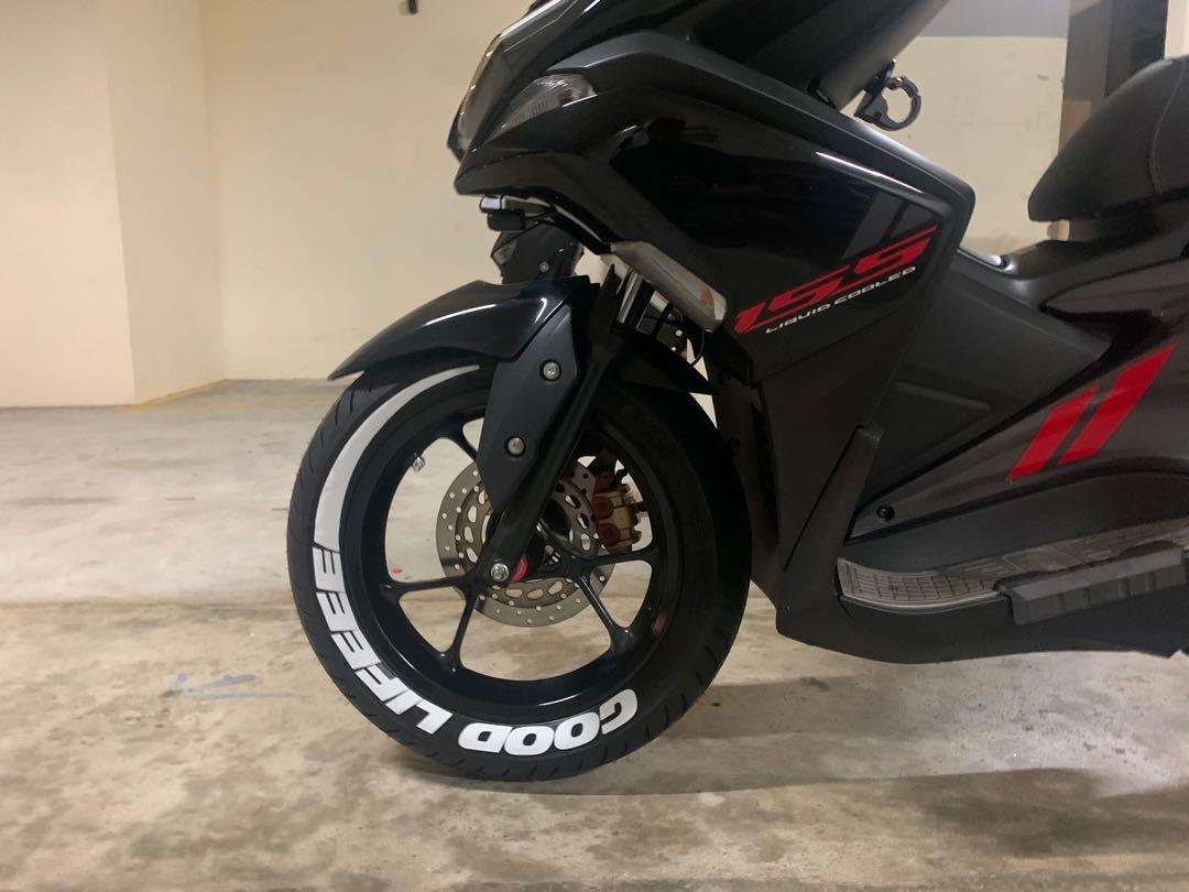 Yamaha aerox 155 Tyre bomb / tyre lettering / tyre tag / tire lettering