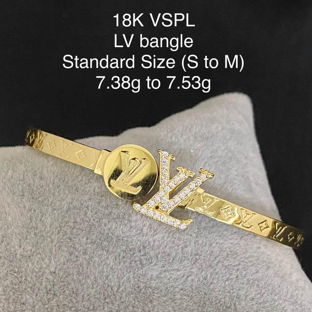 18k SPVL Saudi gold LV inspired bracelet, Luxury, Accessories on Carousell