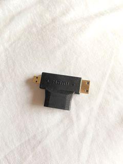 3-in-1 HDMI adapter (micro HDMI male, mini HDMI male, & standard HDMI female connector)