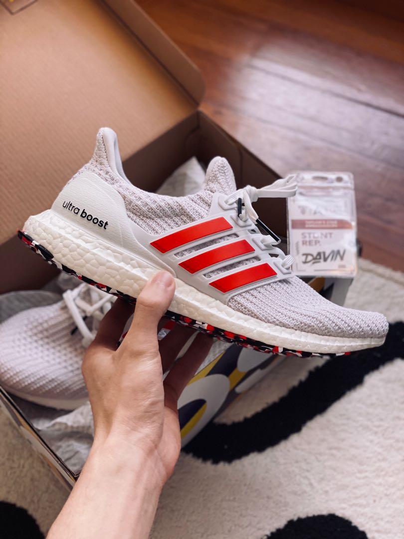adidas ultra boost white active red