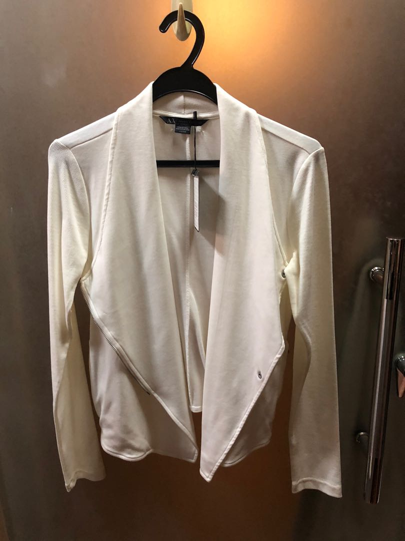 armani exchange white jacket