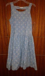Blue A-line dress