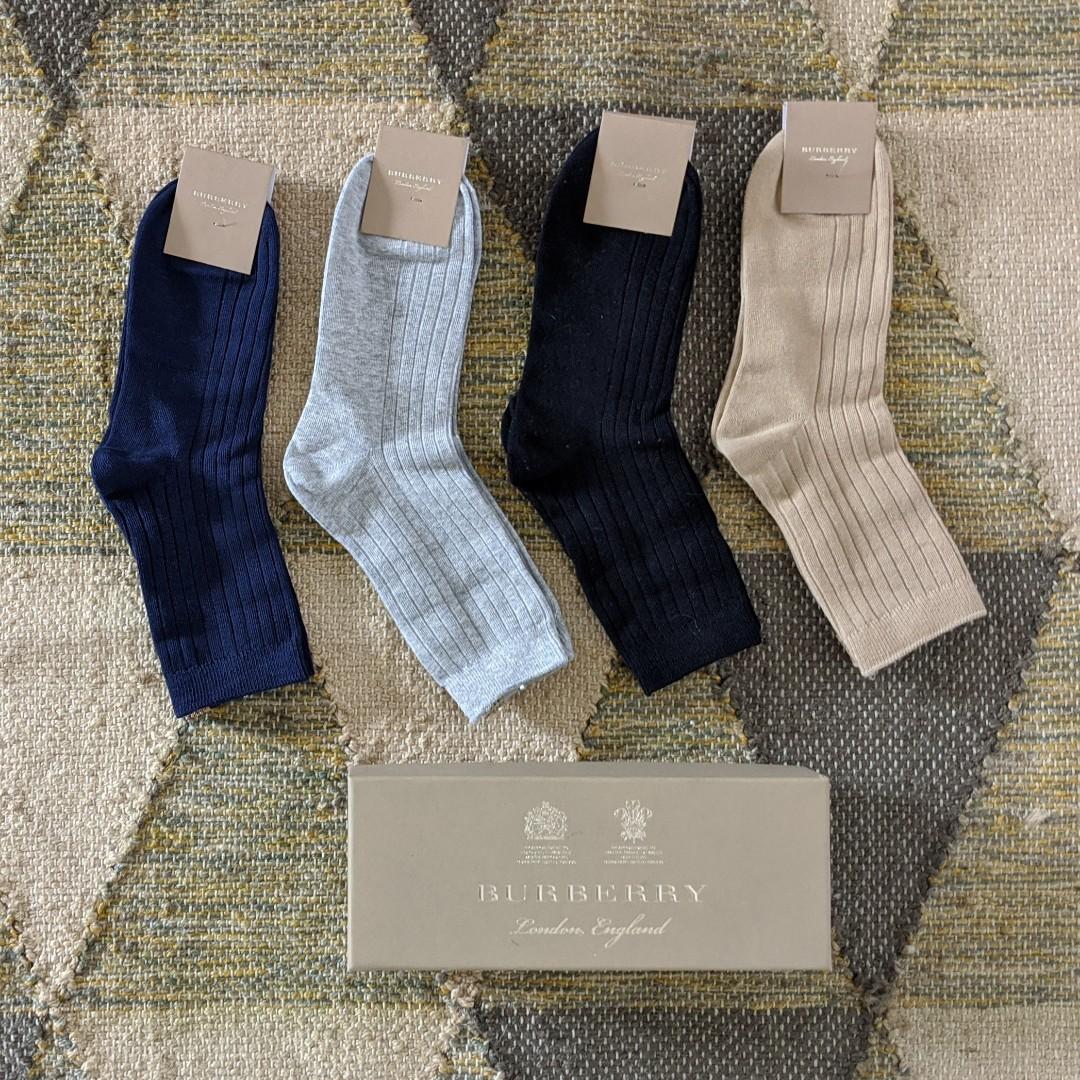 Burberry socks set of 4 with box, Men's Fashion, Watches & Accessories,  Socks on Carousell