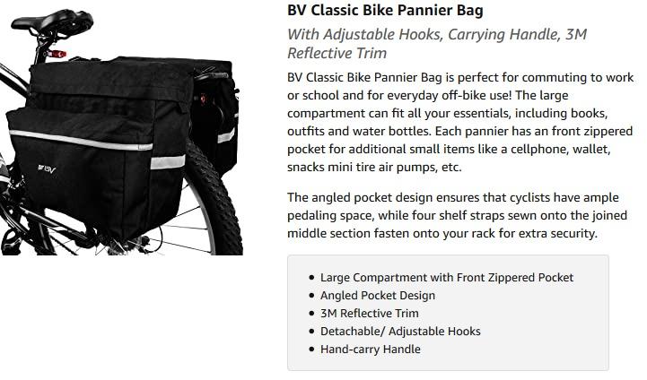bv bike bag bicycle panniers