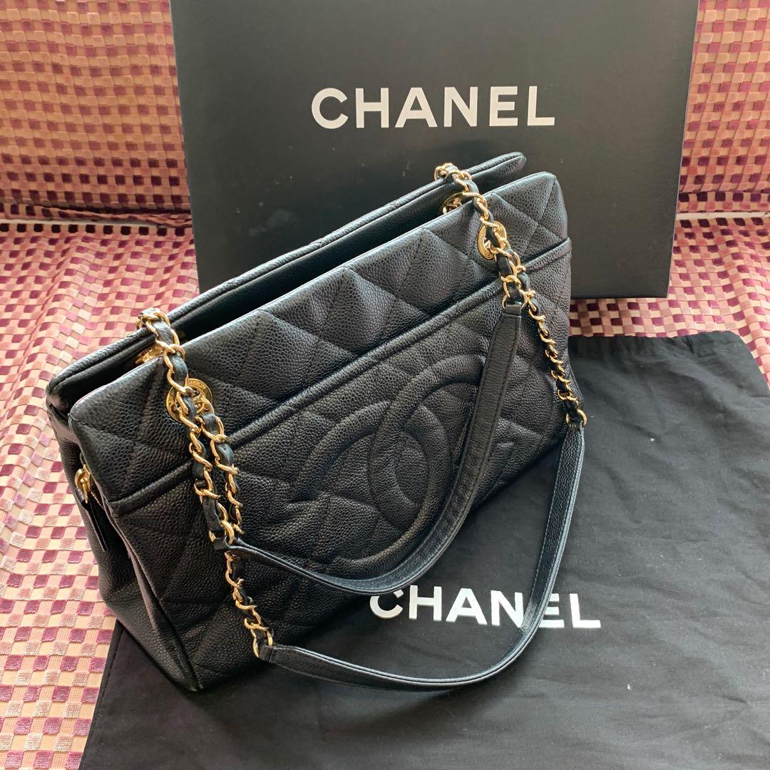Chanel Black Caviar Timeless CC Grand Shopping Tote (GST) Bag GHW A67294