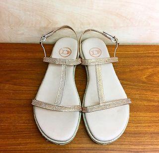 Dune London Rose Gold Sandals