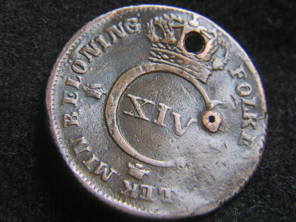 Kingdom of Sweden & Norway - 1822年瑞典挪威聯合王國國王卡爾十四世肖像1/2斯基靈(Copper  Skilling)銅幣, 興趣及遊戲, 玩具& 遊戲類- Carousell