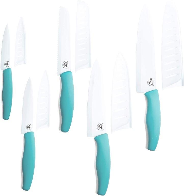 Greenlife 5 Five Professional Pro Chef Ceramic Kitchen Knife Knives Set Turquoise Tiffany Blue Cc001725 001 Everything Else On Carousell