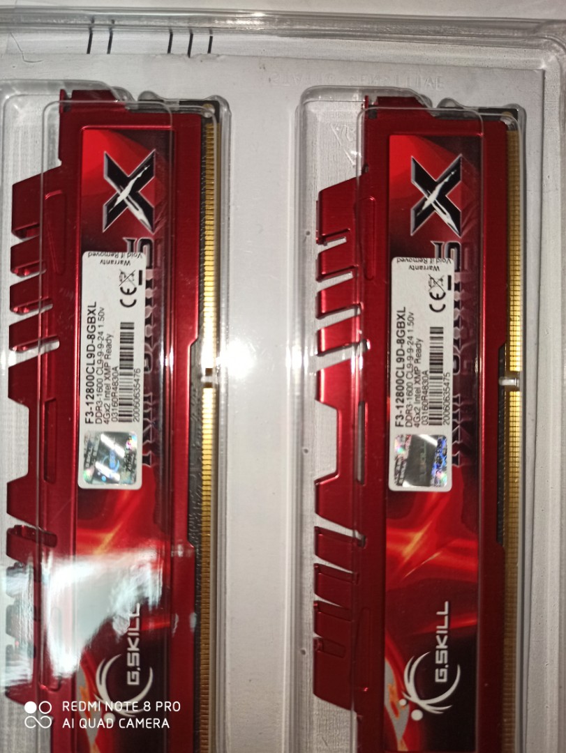 G Skill Ddr3 Ram 2 X 4gb Electronics Computer Parts Accessories On Carousell