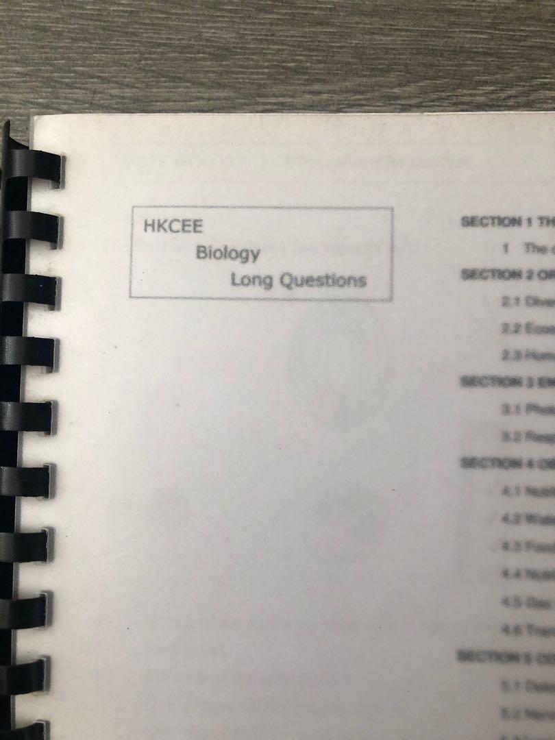 Dse biology pdf image