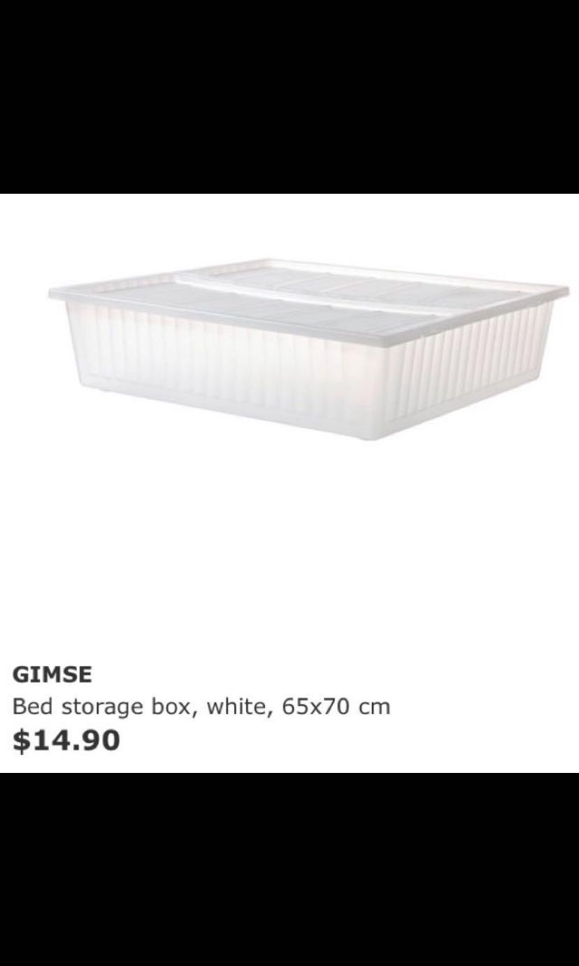 *New* GIMSE  Bed storage box White 65 X 70 cm *Brand IKEA* 