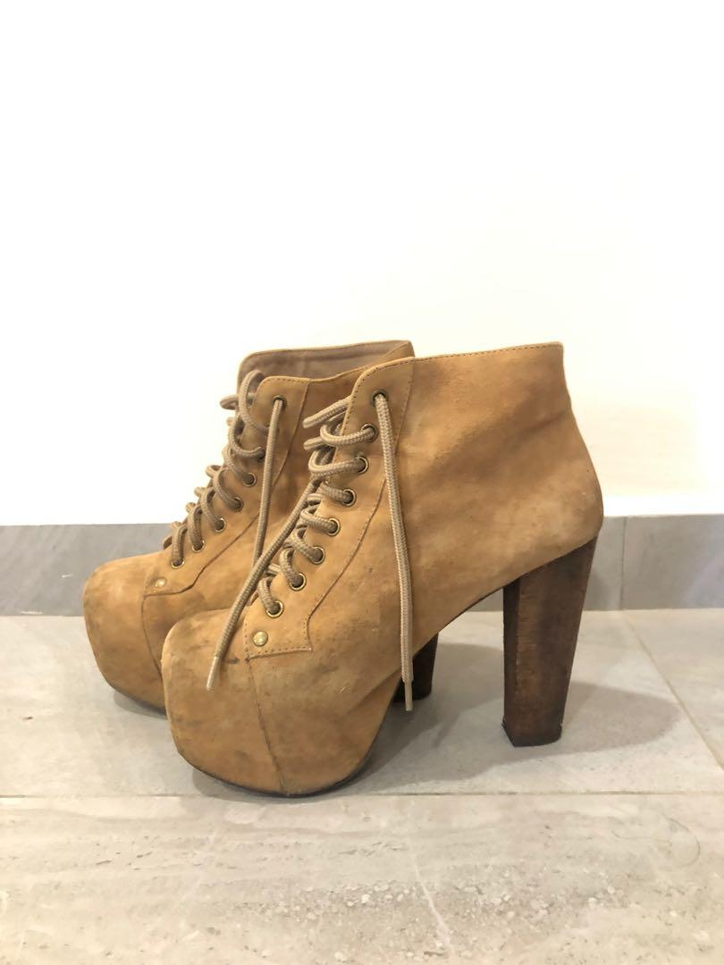 Jeffrey Campbell Suede Tan Lita Boot 