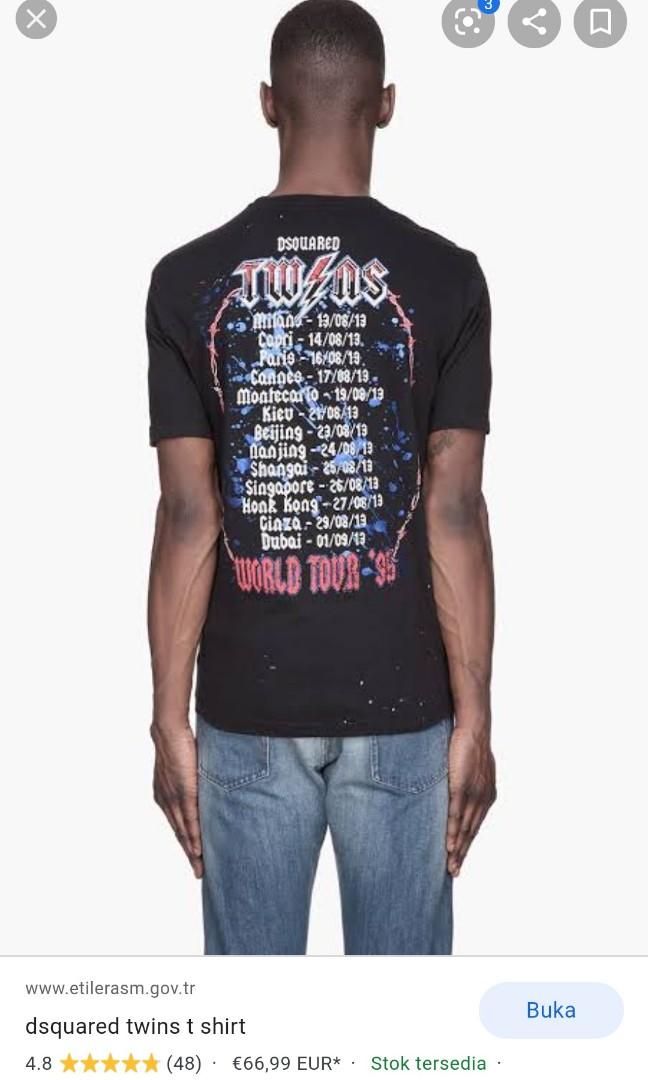 Kaos tees shirt Dsquared Twins, Fesyen 