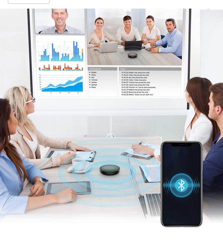 Kaysuda Bluetooth Conference Speakerphone Wireless Microphone and ...