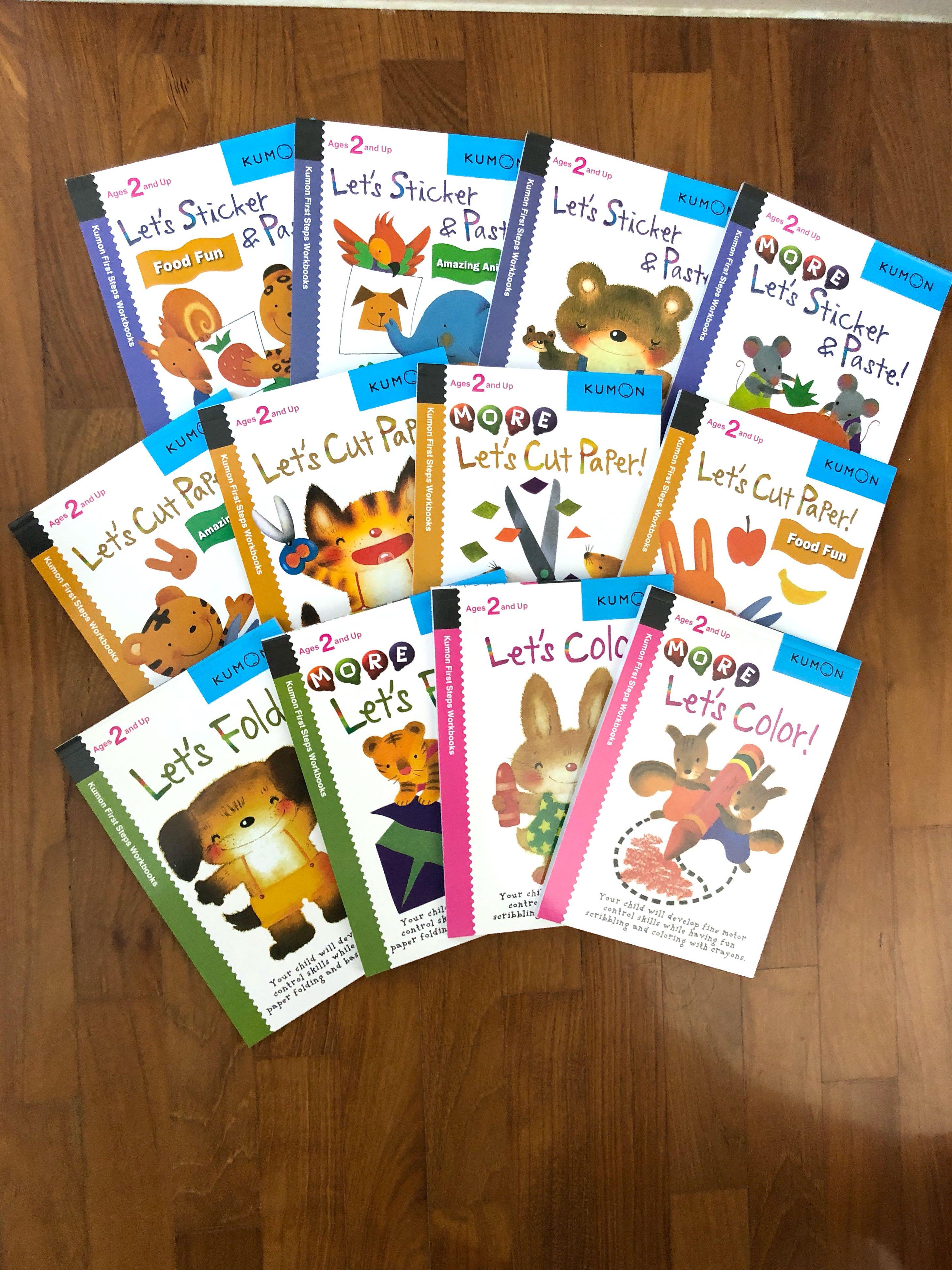 Kumon first steps workbooks 12 title books to choose let s colour