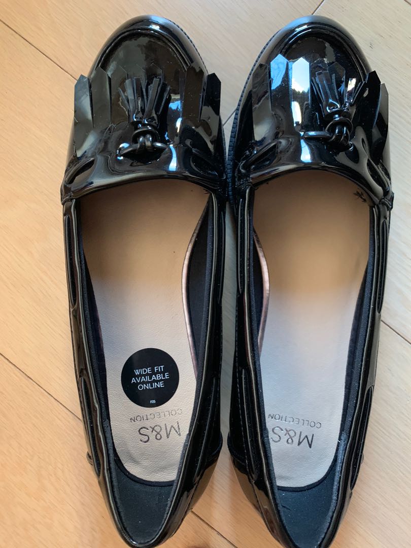 marks and spencer flat black boots