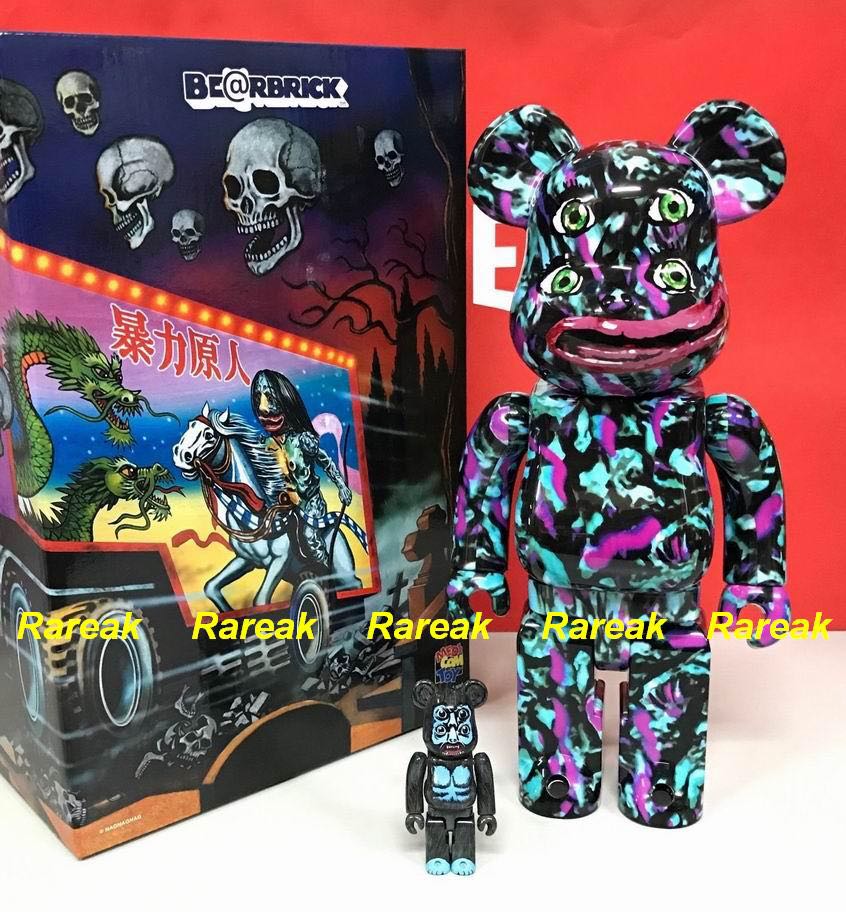 【美品】MEDICOM TOY メディコムトイ BE@RBRICK ベアブリック NAGNAGNAG 暴力原人 フィギュア