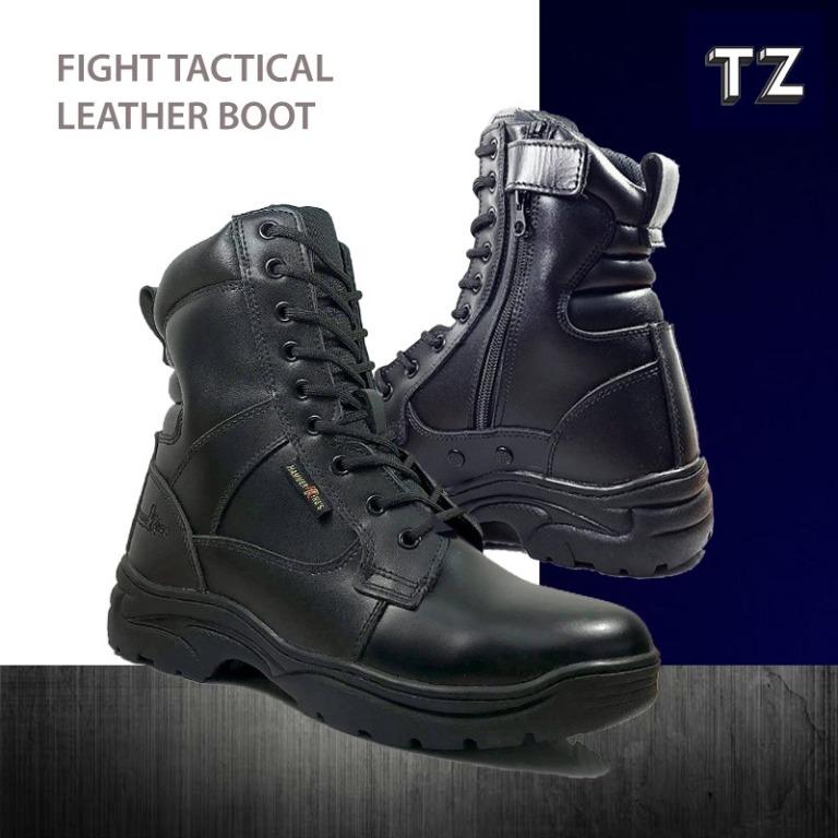 Men S Special Duties Police Army High Cut Leather Tactical Boots Women S Fashion Shoes Boots On Carousell