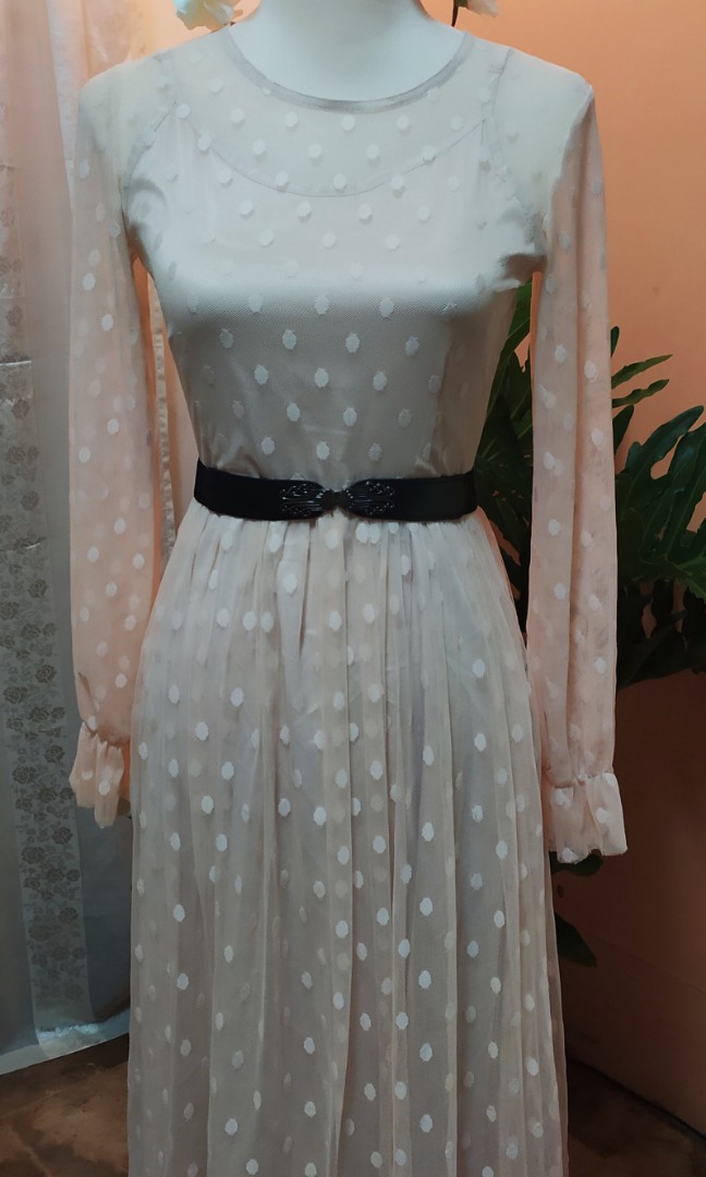 polka dot maxi dress