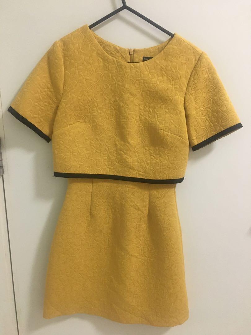 Miss selfridge mustard dress online