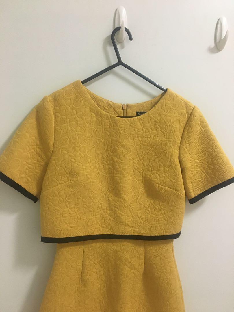 Miss selfridge new arrivals mustard dress