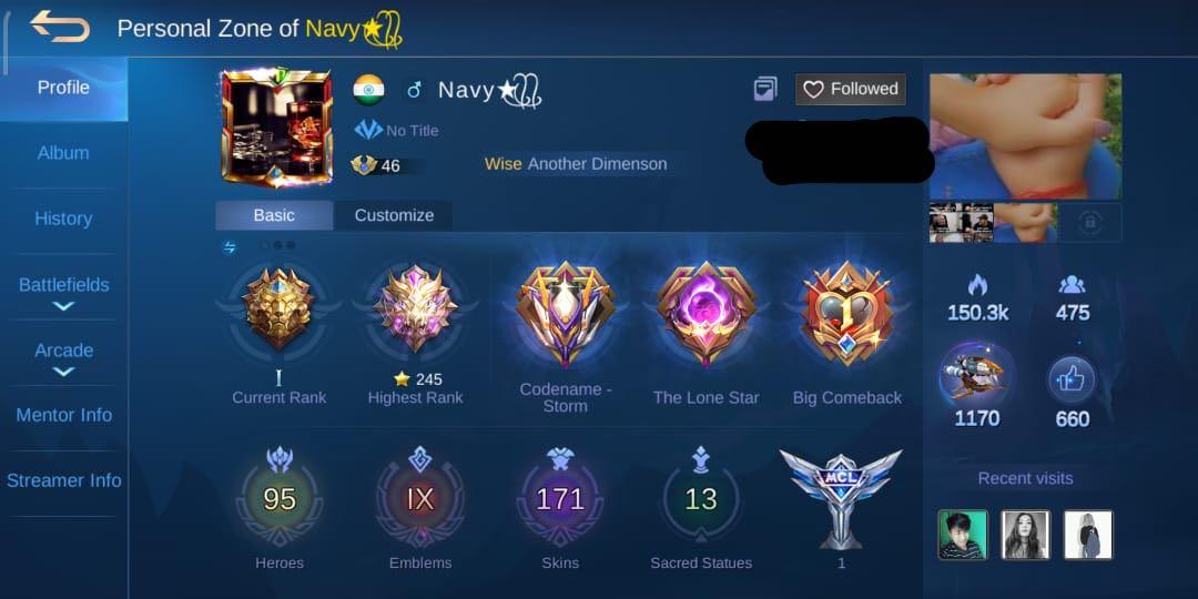 Mobile Legend Account Toys Games Video Gaming In Game Products On Carousell