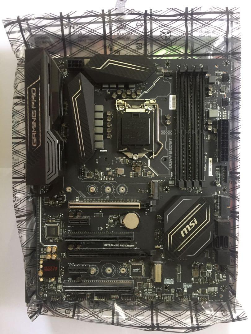MSI H270 Gaming Pro Carbon Computers Tech Parts Accessories Computer Parts on Carousell