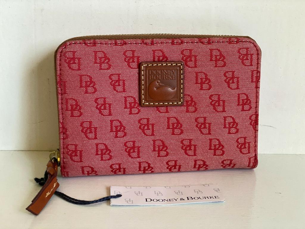 Dooney and bourke red wallet on sale