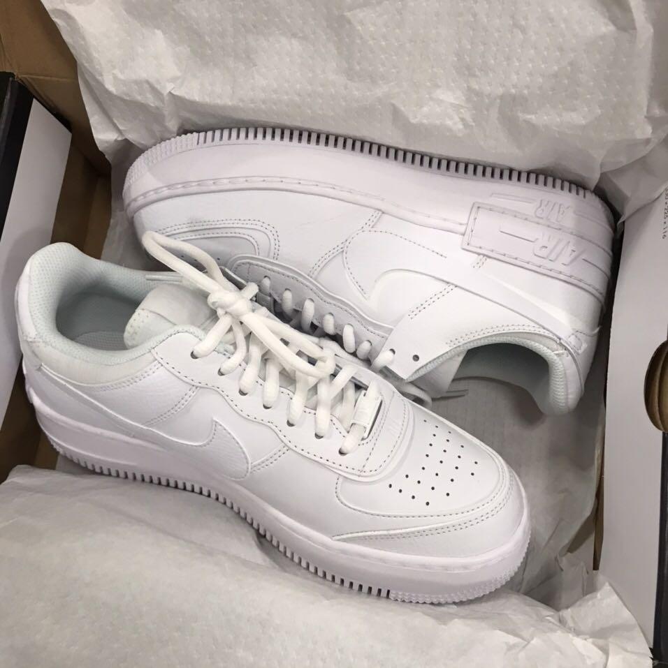 nike air force 1 shadow triple white sneakers