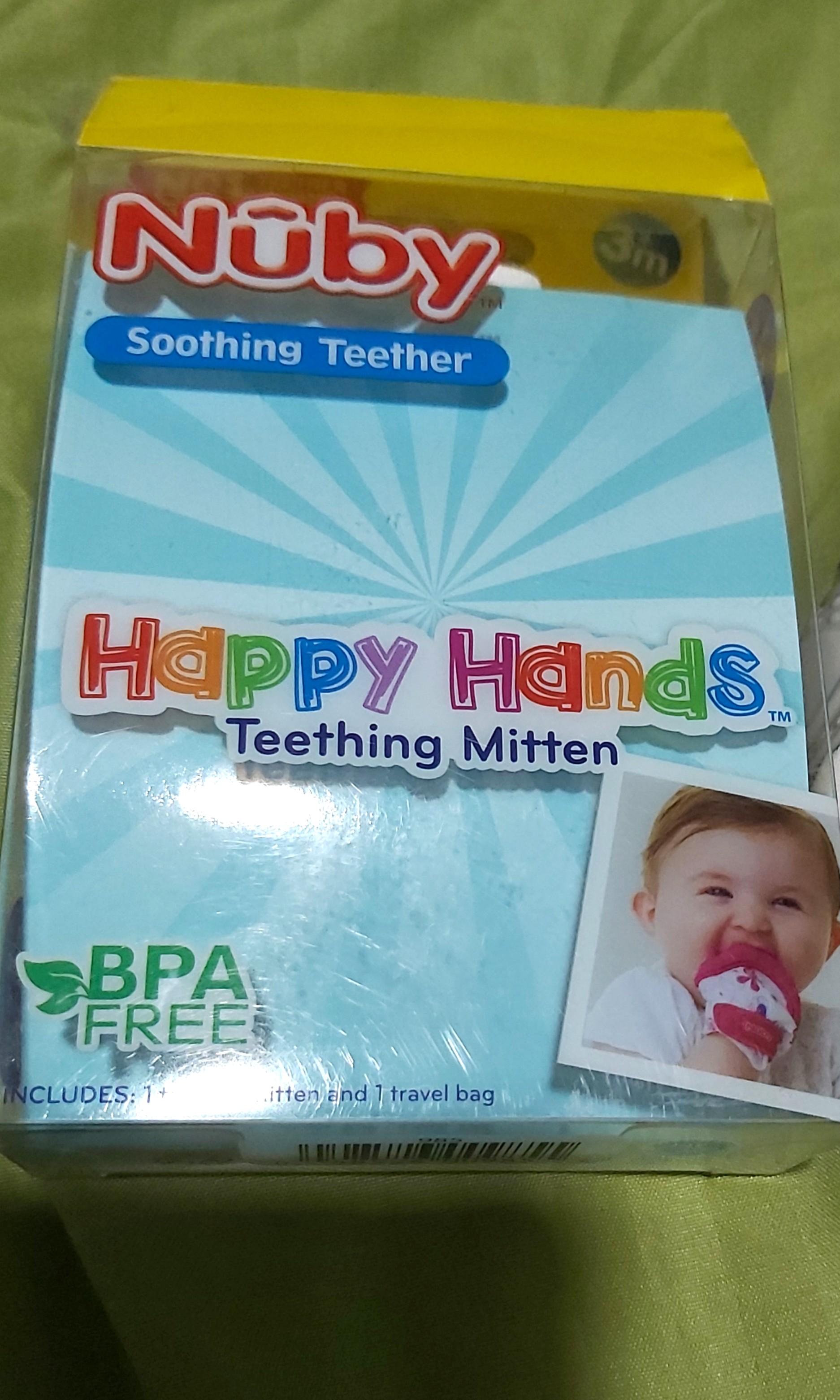 Nuby soothing teether (Category: Soothers & Pacifiers) located in Pasig City. Submitted by wisemomph (Listing ID 1023029702, Image 2). Description: Used once Ayaw ni baby. Tinago na lang..