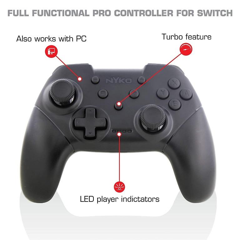 Nyko Mini Wireless Core Controller – Compact Sized Bluetooth Pro Controller Alternative with Turbo, Android/PC Compatibility for Nintendo Switch (Category: Controllers) located in Manila. Submitted by techsmartph (Listing ID 1023031173, Image 3). Description: * Compact sized wireless controller with programmable turbo functionality * Features vibration and a gyroscope * Includes a USB Type-C cable * Compatible with PC* and Android devices GUARANT