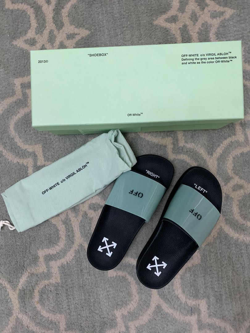 off white pool slides