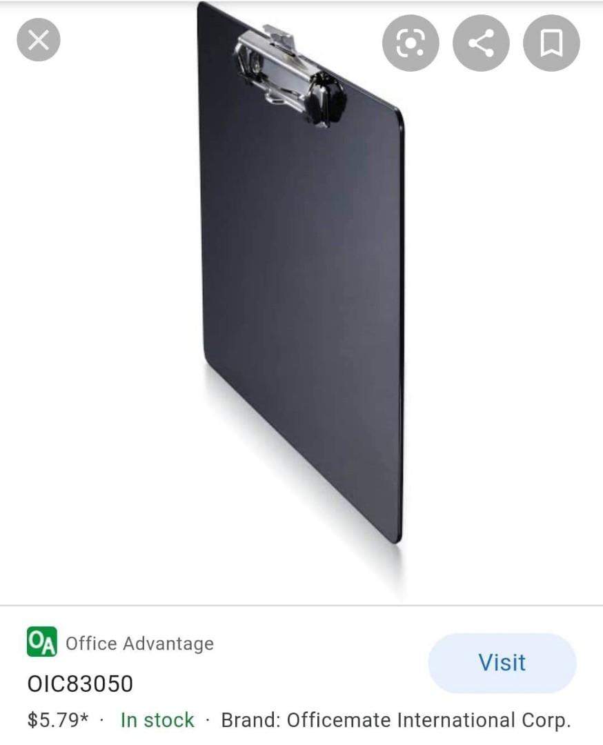 Oic Recycled Landscape Plastic Clipboard Books Stationery On Carousell