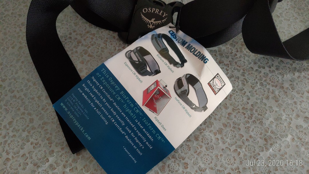 Osprey bioform hipbelt hotsell