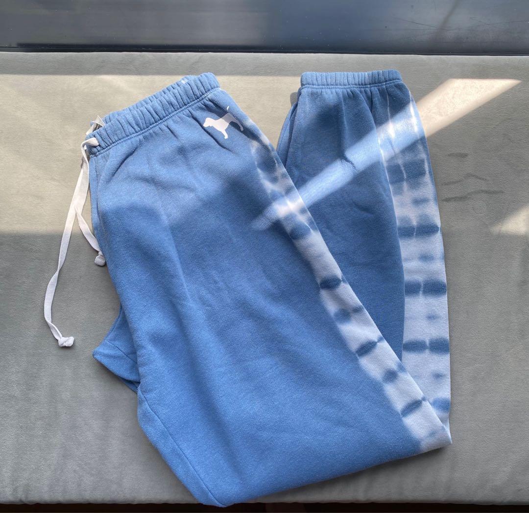 Pink and blue tie dye sweatpants Clearance