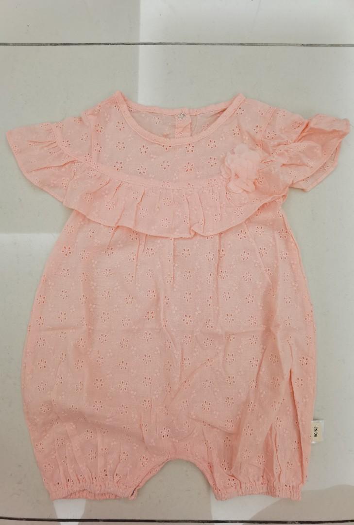 pink lace romper baby