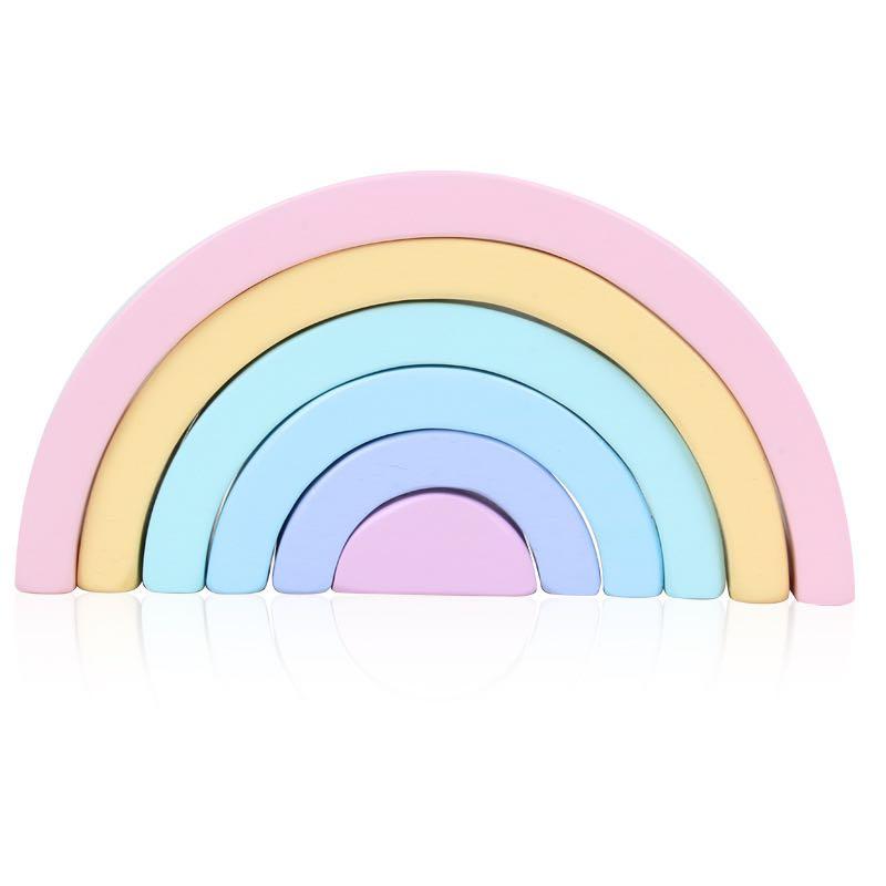 pastel stacking rainbow