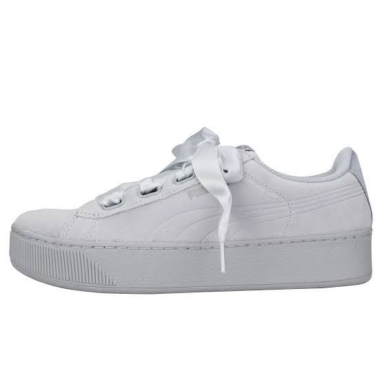 grey puma platform trainers