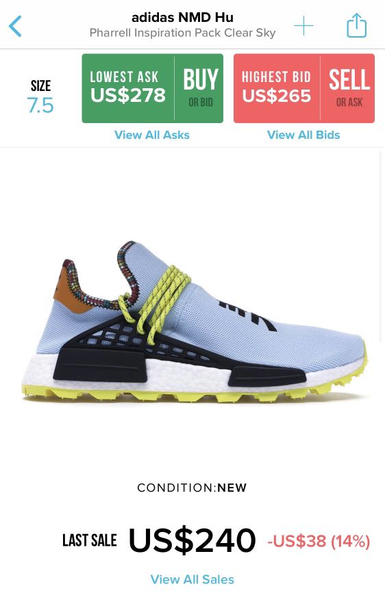PW Solar Hu NMD Men s Fashion Footwear Sneakers on Carousell