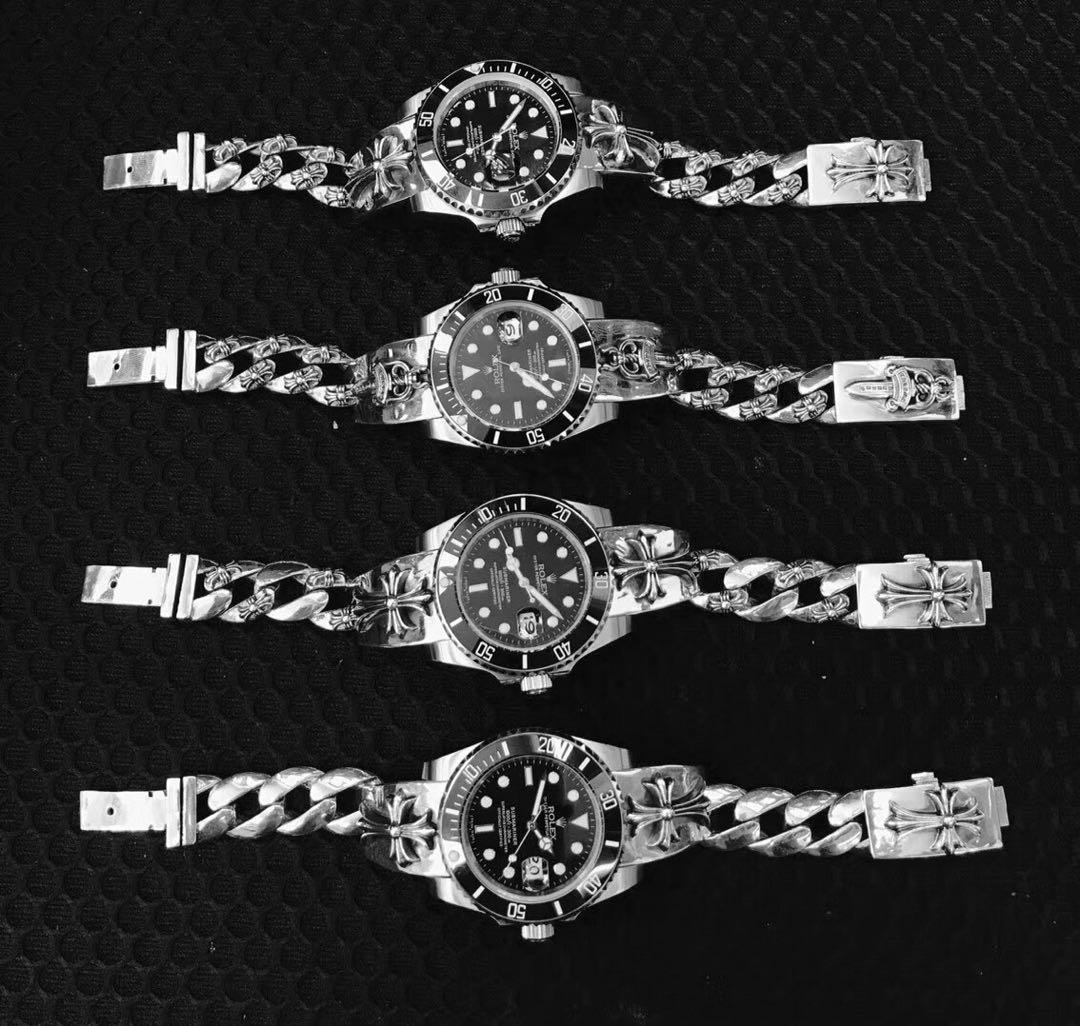 Chrome heart rolex discount watch
