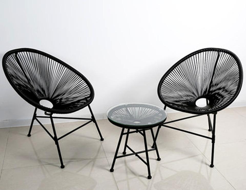 Rattan Egg Chair Table Balcony Pear Shaped Outdoor Set ...