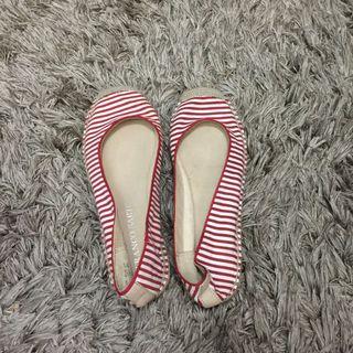 red and white espadrilles