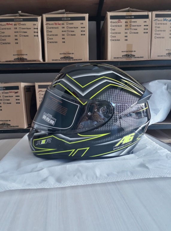 RxR Full Face Helmet for Motorcycle for Men Women sale Single Visor Anti Fog HNJ Evo Size: Large with ICC / BPS Sticker