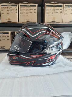 RxR Full Face Helmet for Motorcycle for Men Women sale Single Visor Anti Fog HNJ Evo Size: Large with ICC / BPS Sticker