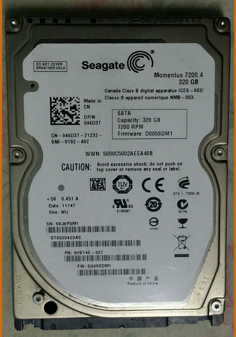 Seagate 320gb Laptop Hard Disk Electronics Computers Others On Carousell