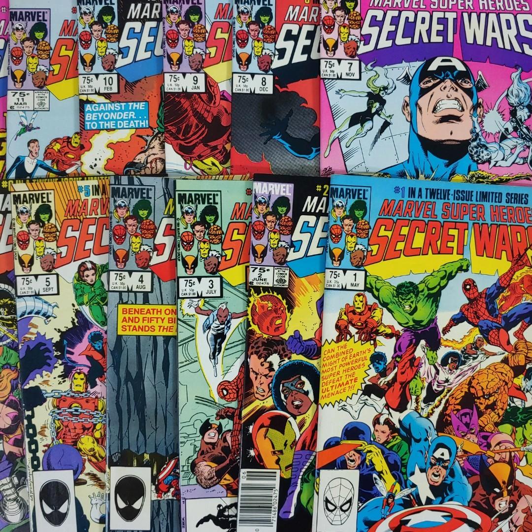 Secret Wars 1 12 Complete Set 1984 1st Black Costume Spider Man Symbiote Origin Of Venom Hulk Captain America Thor Iron Man X Men Wolverine Fantastic Four Marvel Comics Bronze Age 書本 文具 漫畫 Secret Wars 1 12 Complete Set 1984 1st Black Costume Spider Man Symbiote Origin Of Venom Hulk Captain America Thor Iron Man X Men Wolverine Fantastic Four Marvel Comics Bronze Age 書本 文具 漫畫