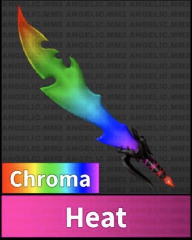 Selling Roblox Murder Mystery 2 Chroma Heat For 55 Toys Games Video Gaming Video Games On Carousell - how to get 55 million jailbreak cash in 4 months roblox